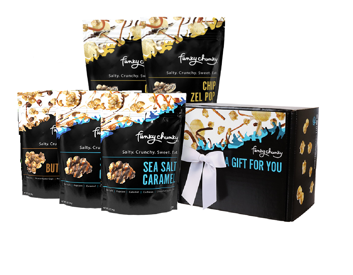 Funky Chunky Popcorn Gifts: Gourmet Popcorn & Pretzels | Chocolate