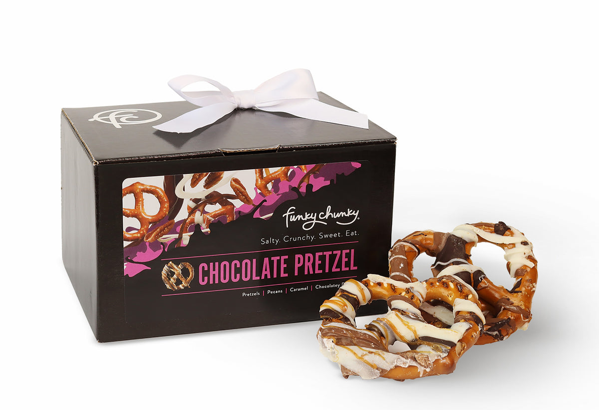 10 Piece Pretzel Gift Box Edible Gold Crystals