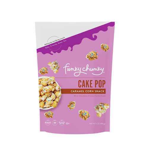 Cake Pop Caramel Corn 7 OZ Large Sized Bag