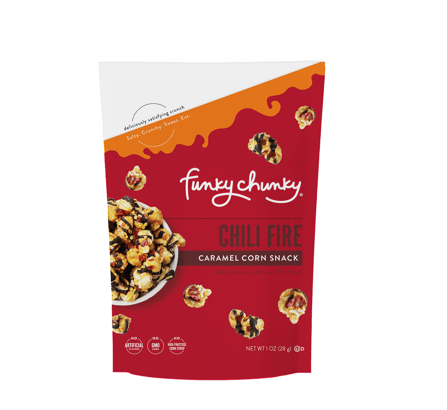 Chili Fire Caramel Corn 1 OZ Single-Serve Bag