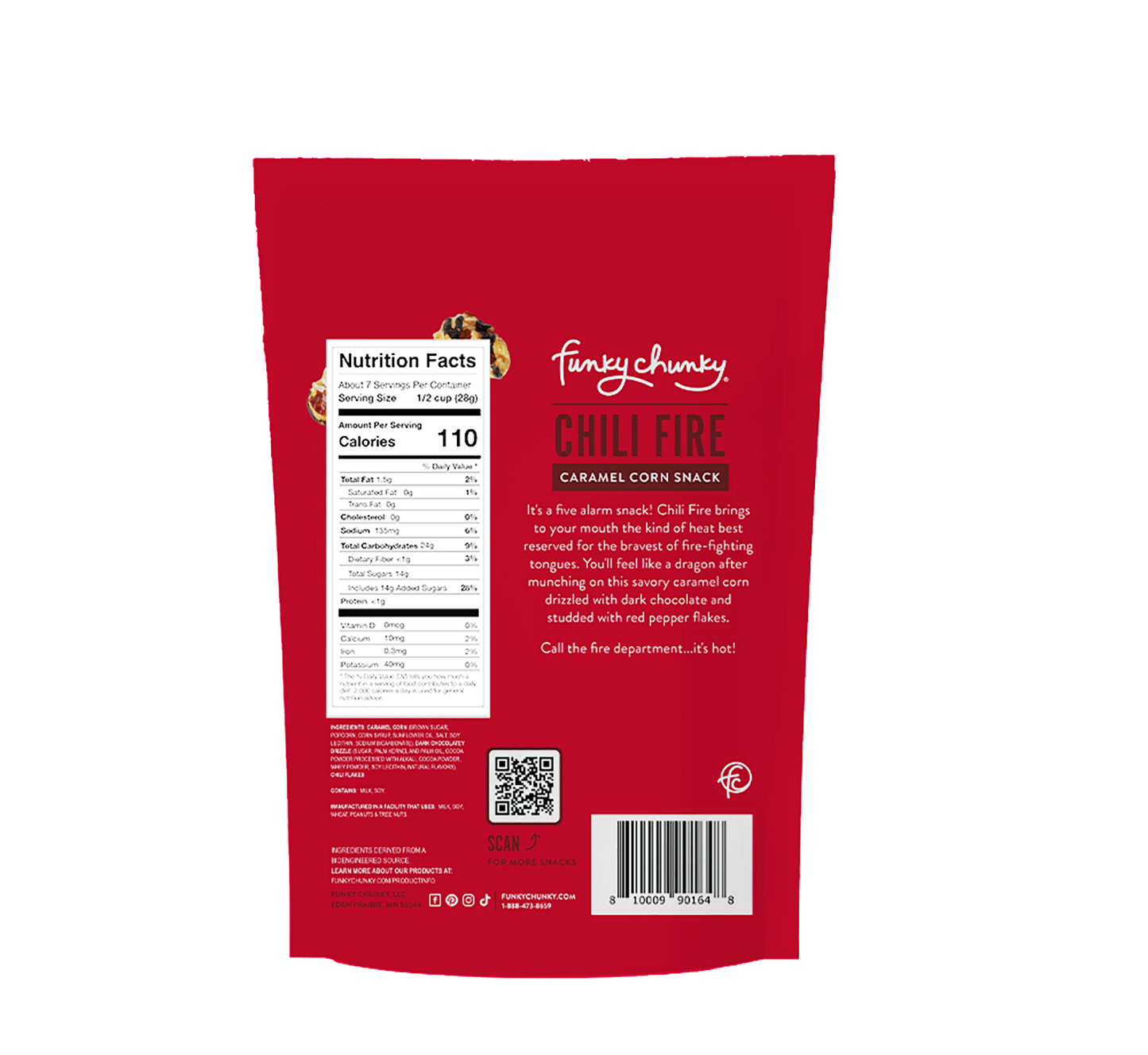 Chili Fire Caramel Corn 7 OZ Large Sized Bag