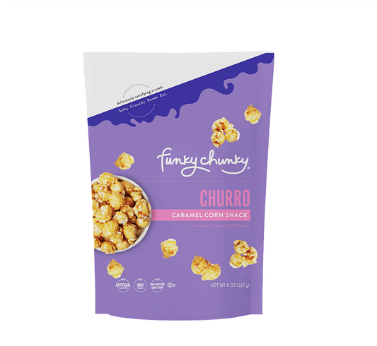 Churro Caramel Corn 8 OZ Large Sized Bag