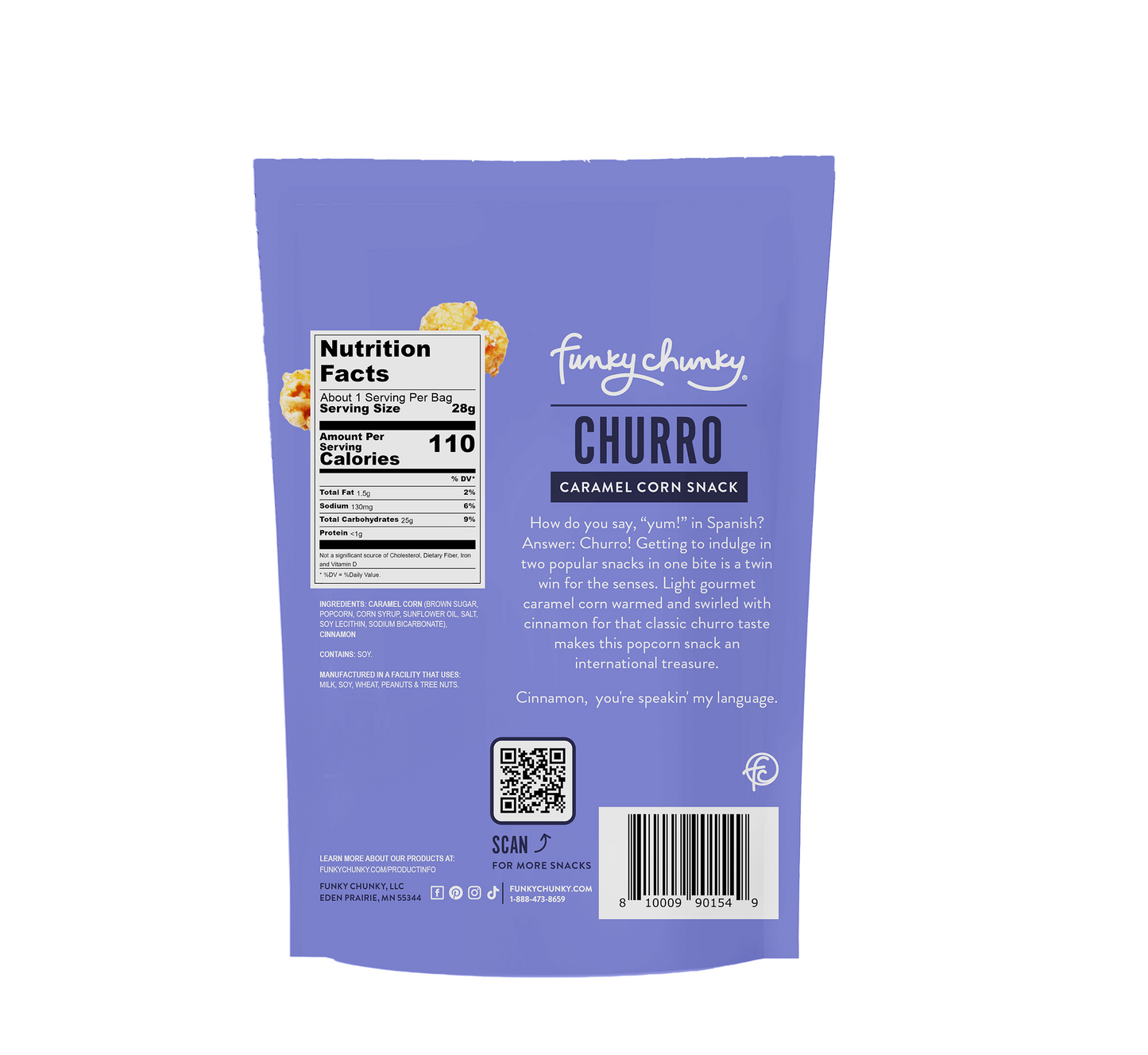 Churro Caramel Corn 1 OZ Single-Serve Bag