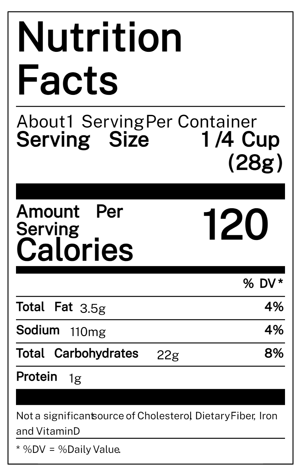 Nutrition Facts
