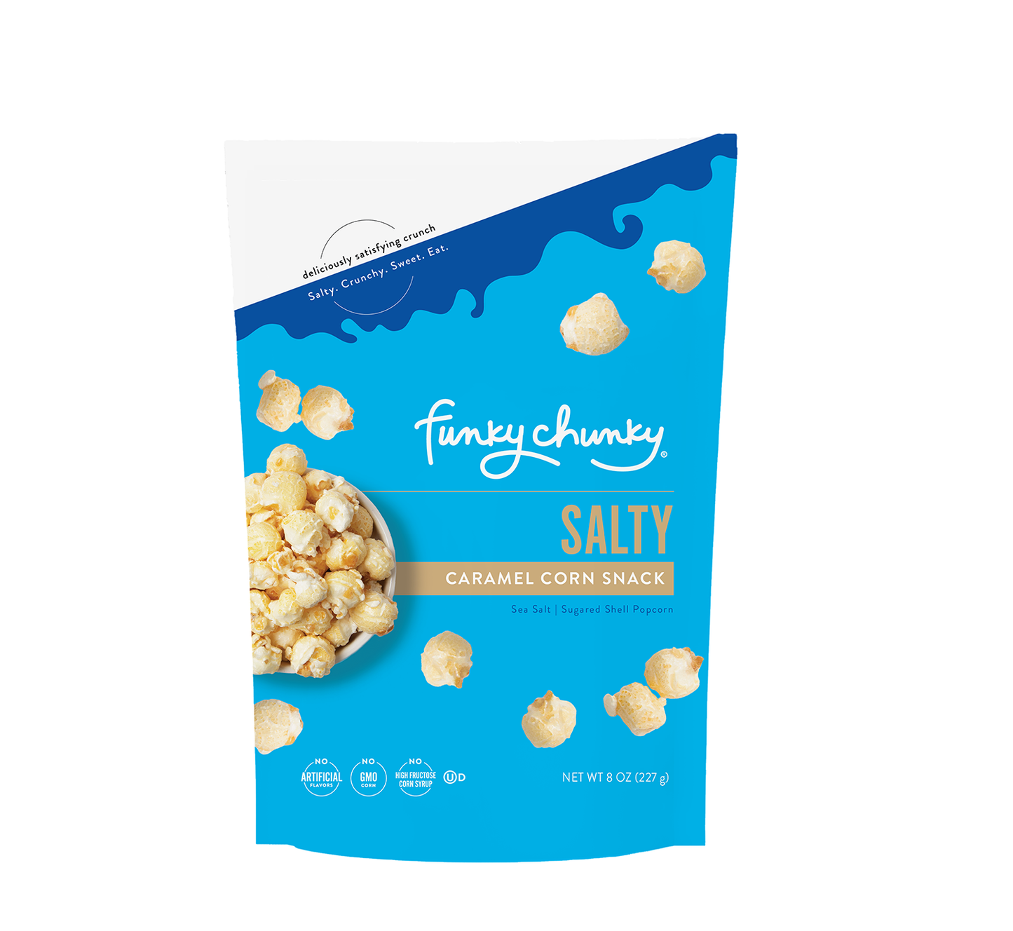 Salty Caramel Corn 8 OZ Large Sized Bag