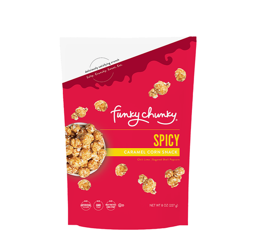 Spicy Caramel Corn 8 OZ Large Sized Bag