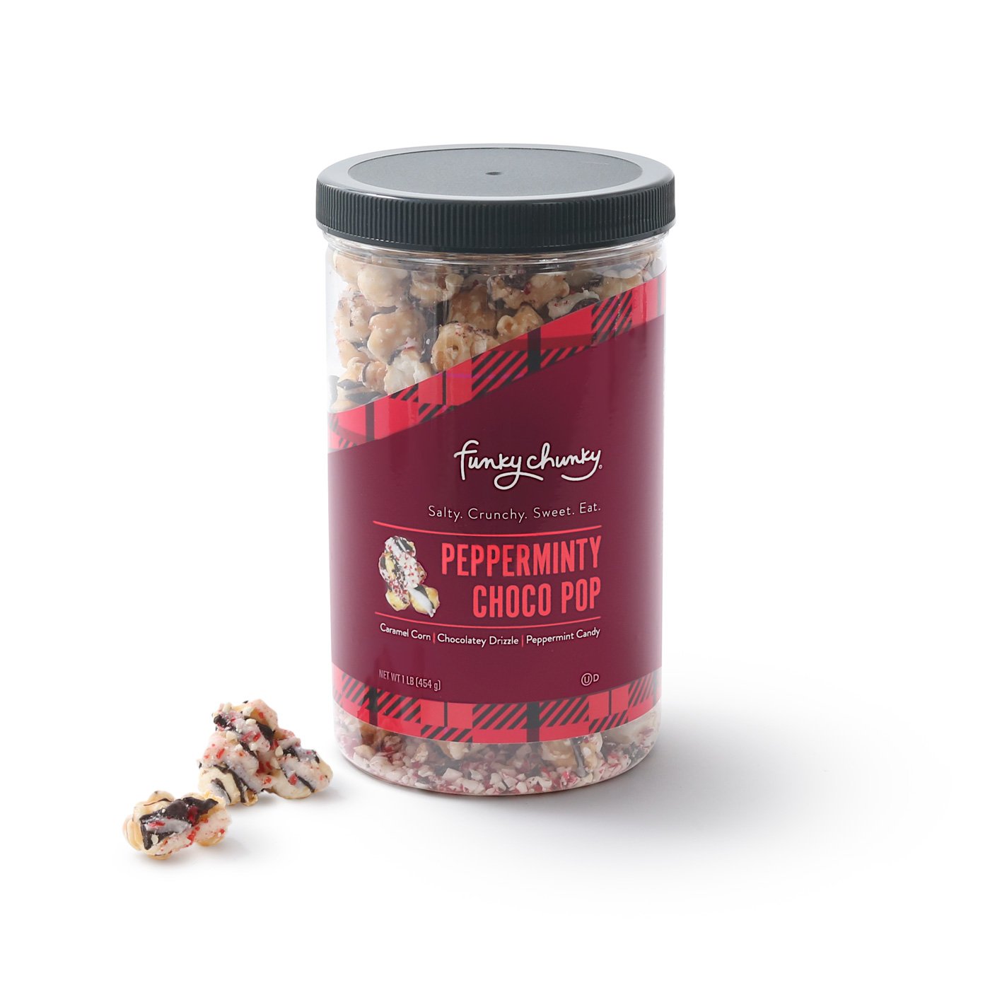 Funky Chunky Gourmet Popcorn | Pepperminty Choco Pop Tall Canister (19oz.)