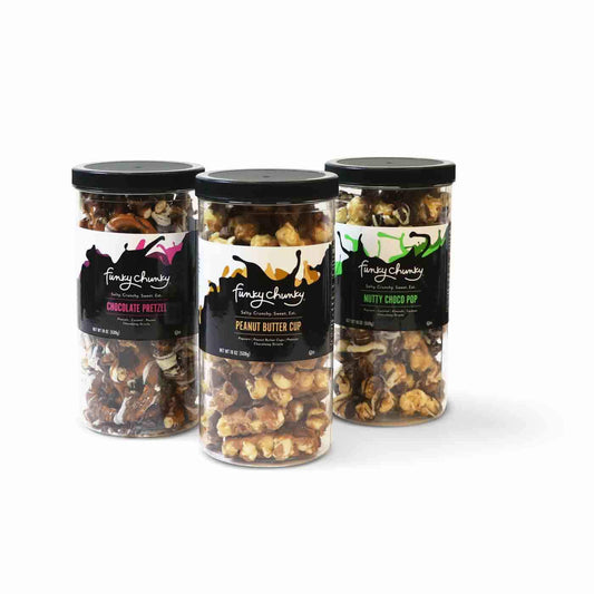 Triple Flavor Gift Pack - Nutty Choco Pop, Chocolate Pretzel, Peanut Butter Cup-simple-Funky Chunky